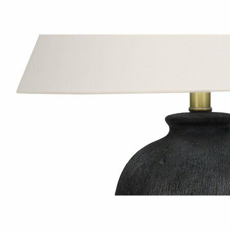 Monarch Specialties Lighting, 24 in.H, Table Lamp, Black Ceramic, Ivory / Cream Shade, Modern I 9721